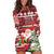 Personalized Canada Christmas Hoodie Dress Maple Leaf Pattern - Wonder Print Shop