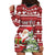 Personalized Canada Christmas Hoodie Dress Maple Leaf Pattern - Wonder Print Shop