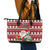 Canada Christmas Leather Tote Bag Maple Leaf Pattern - Wonder Print Shop