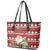 Canada Christmas Leather Tote Bag Maple Leaf Pattern - Wonder Print Shop