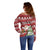 Personalized Canada Christmas Off Shoulder Sweater Maple Leaf Pattern - Wonder Print Shop