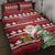 Canada Christmas Quilt Bed Set Maple Leaf Pattern