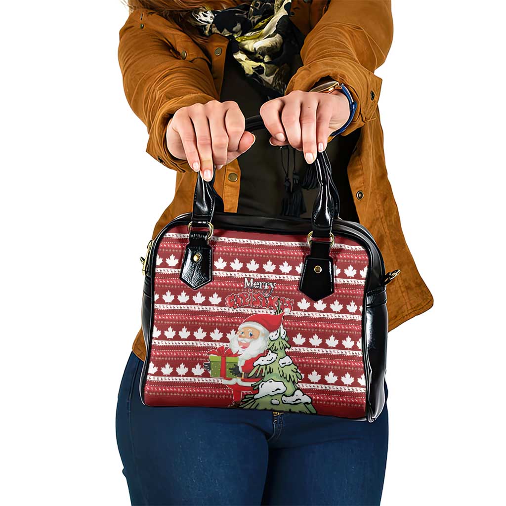 Canada Christmas Shoulder Handbag Maple Leaf Pattern