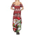 Personalized Canada Christmas Summer Maxi Dress Maple Leaf Pattern - Wonder Print Shop