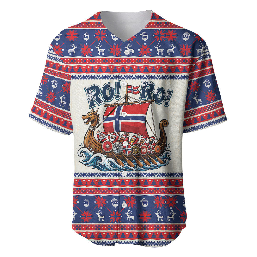 Norge Christmas Baseball Jersey Ro Ro Viking Santa Claus