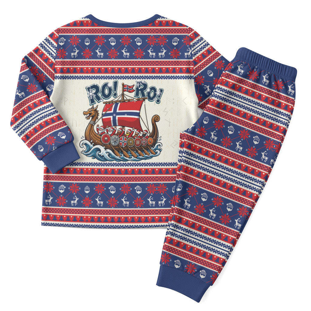 Norge Christmas Pajama Set Ro Ro Viking Santa Claus