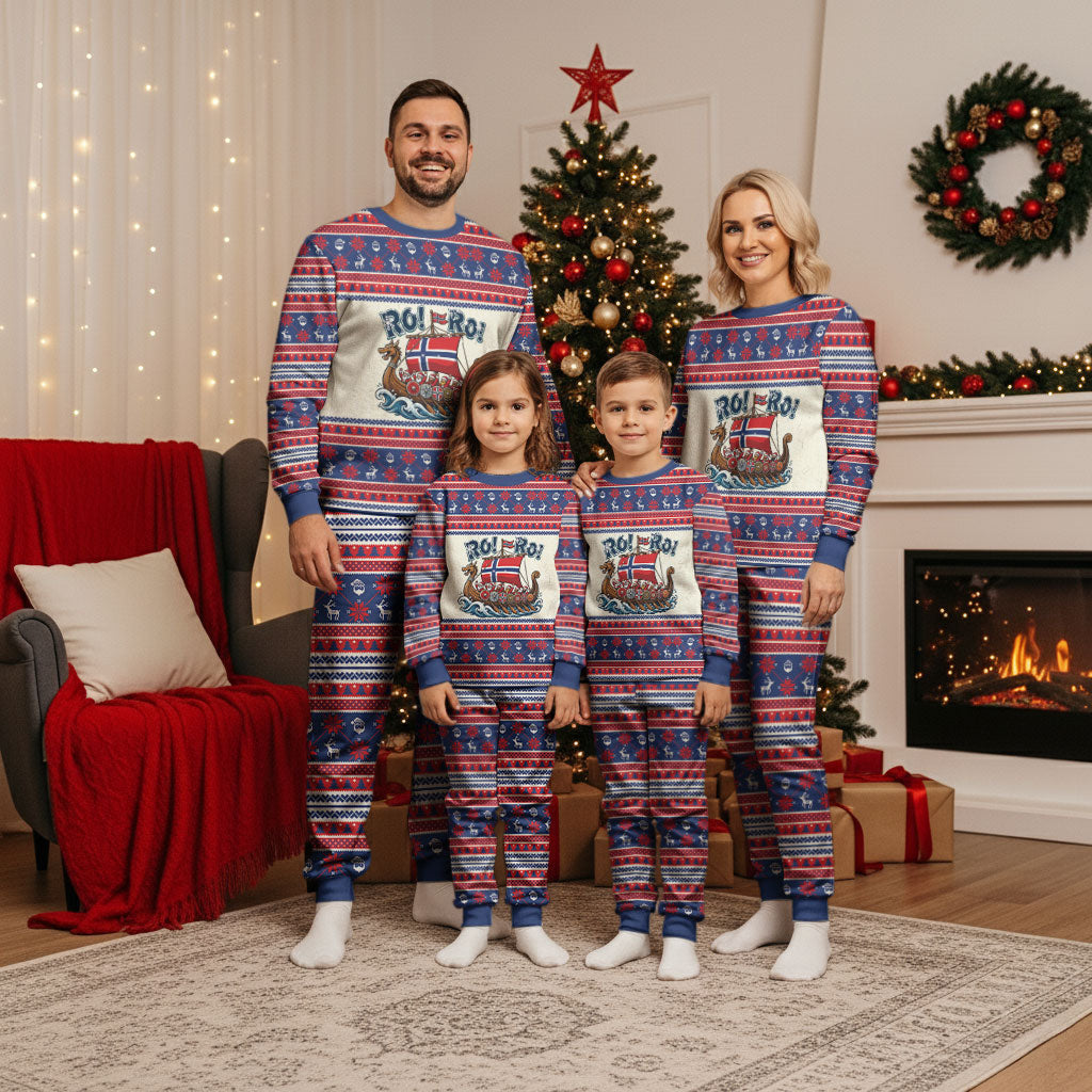 Norge Christmas Pajama Set Ro Ro Viking Santa Claus