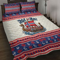 Norge Christmas Quilt Bed Set Ro Ro Viking Santa Claus