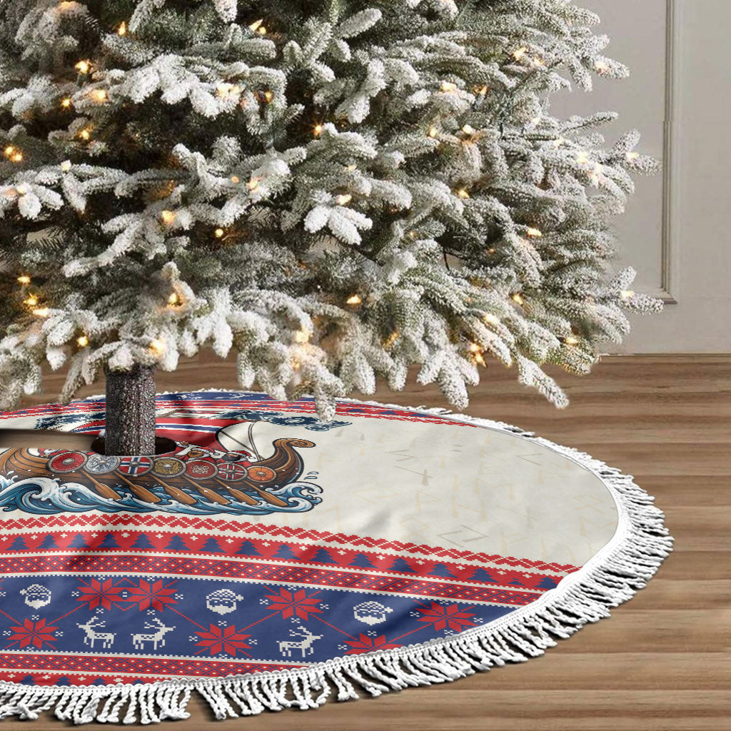 Norge Christmas Tree Skirt Ro Ro Viking Santa Claus