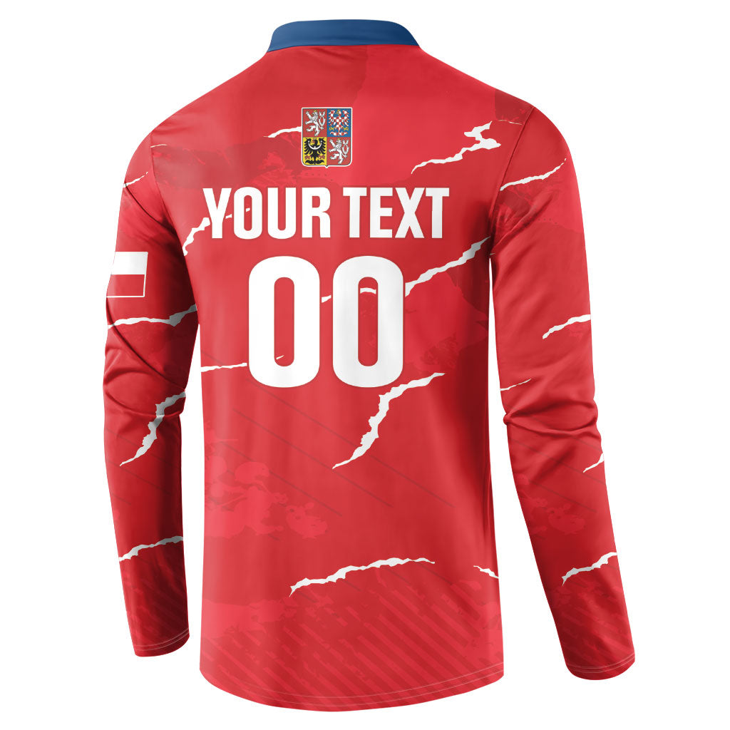 Custom Handball Czech Republic Button Sweatshirt Go Champions