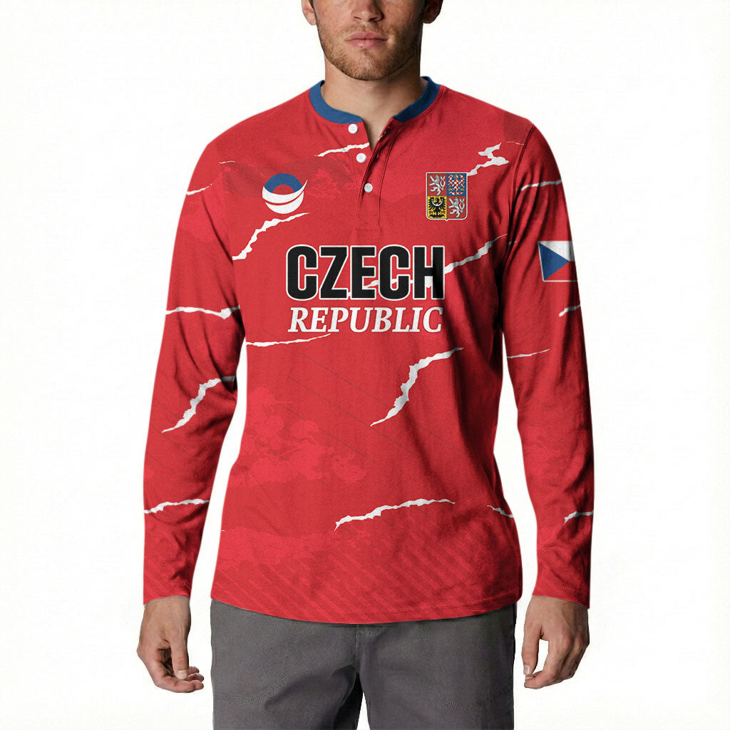 Custom Handball Czech Republic Button Sweatshirt Go Champions