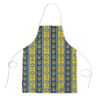 Ukraine Christmas Apron Ukrainian Trident Pattern