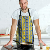Ukraine Christmas Apron Ukrainian Trident Pattern