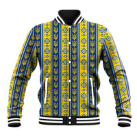 Ukraine Christmas Baseball Jacket Ukrainian Trident Pattern