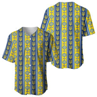 Ukraine Christmas Baseball Jersey Ukrainian Trident Pattern