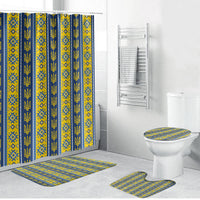 Ukraine Christmas Bathroom Set Ukrainian Trident Pattern