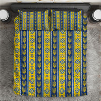 Ukraine Christmas Bedding Set Ukrainian Trident Pattern
