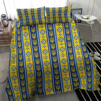 Ukraine Christmas Bedding Set Ukrainian Trident Pattern