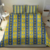 Ukraine Christmas Bedding Set Ukrainian Trident Pattern