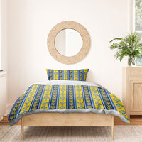 Ukraine Christmas Bedding Set Ukrainian Trident Pattern