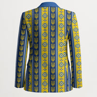 Ukraine Christmas Blazer Ukrainian Trident Pattern