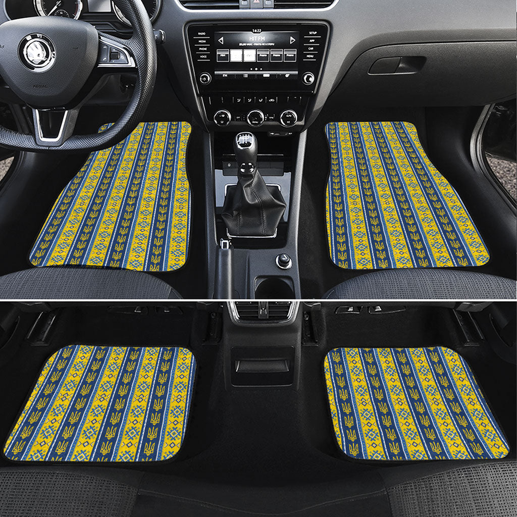 Ukraine Christmas Car Mats Ukrainian Trident Pattern