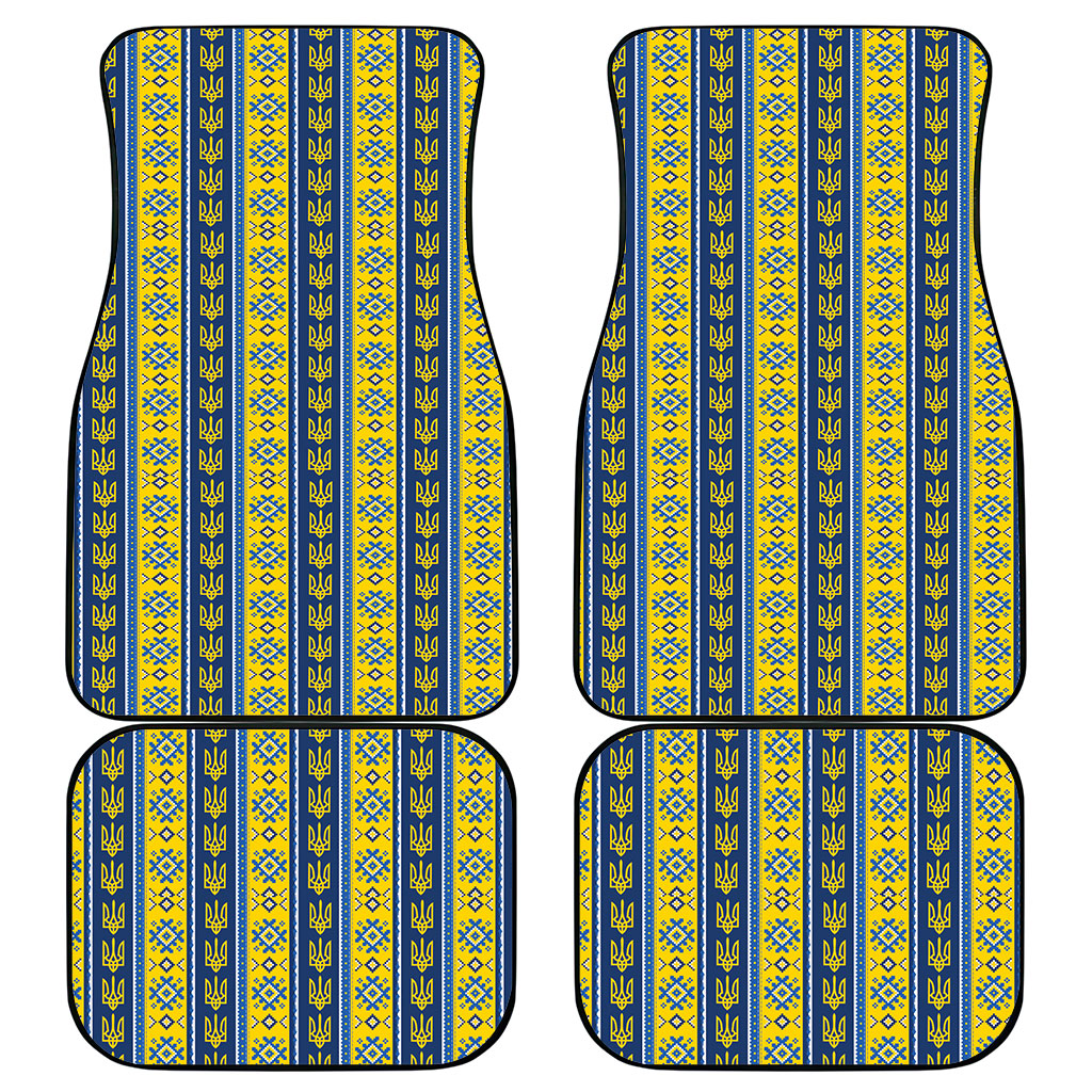 Ukraine Christmas Car Mats Ukrainian Trident Pattern
