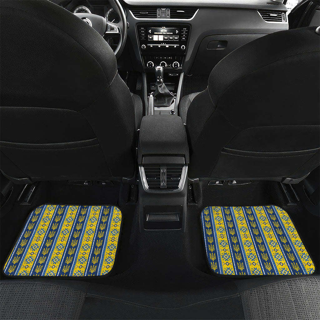Ukraine Christmas Car Mats Ukrainian Trident Pattern