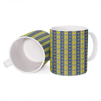 Ukraine Christmas Ceramic Mug Ukrainian Trident Pattern