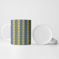 Ukraine Christmas Ceramic Mug Ukrainian Trident Pattern