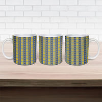 Ukraine Christmas Ceramic Mug Ukrainian Trident Pattern