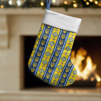 Ukraine Christmas Stocking Ukrainian Trident Pattern