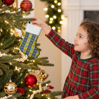 Ukraine Christmas Stocking Ukrainian Trident Pattern