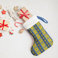 Ukraine Christmas Stocking Ukrainian Trident Pattern
