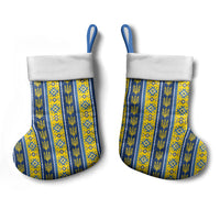 Ukraine Christmas Stocking Ukrainian Trident Pattern