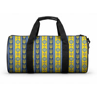 Ukraine Christmas Duffle Bag Ukrainian Trident Pattern
