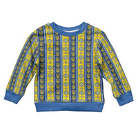 Ukraine Christmas Kid Ugly Christmas Sweater Ukrainian Trident Pattern