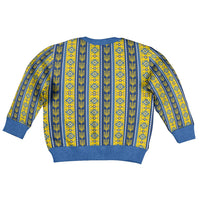Ukraine Christmas Kid Ugly Christmas Sweater Ukrainian Trident Pattern