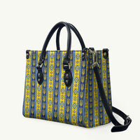 Ukraine Christmas Leather Bag Ukrainian Trident Pattern
