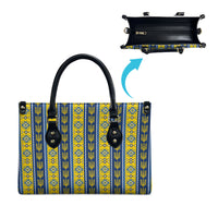 Ukraine Christmas Leather Bag Ukrainian Trident Pattern