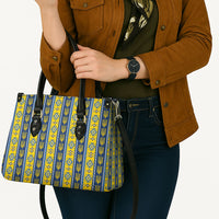 Ukraine Christmas Leather Bag Ukrainian Trident Pattern