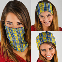 Ukraine Christmas Neck Gaiter Ukrainian Trident Pattern