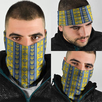 Ukraine Christmas Neck Gaiter Ukrainian Trident Pattern