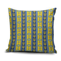 Ukraine Christmas Pillow Cover Ukrainian Trident Pattern