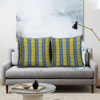 Ukraine Christmas Pillow Cover Ukrainian Trident Pattern