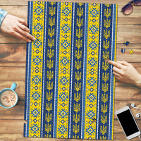 Ukraine Christmas Puzzle Ukrainian Trident Pattern