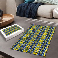 Ukraine Christmas Puzzle Ukrainian Trident Pattern