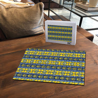 Ukraine Christmas Puzzle Ukrainian Trident Pattern