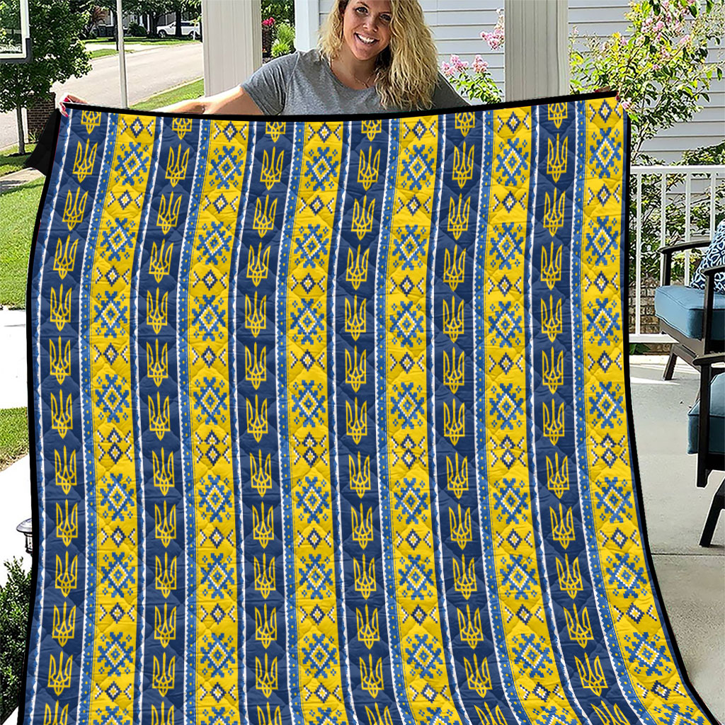 Ukraine Christmas Quilt Ukrainian Trident Pattern