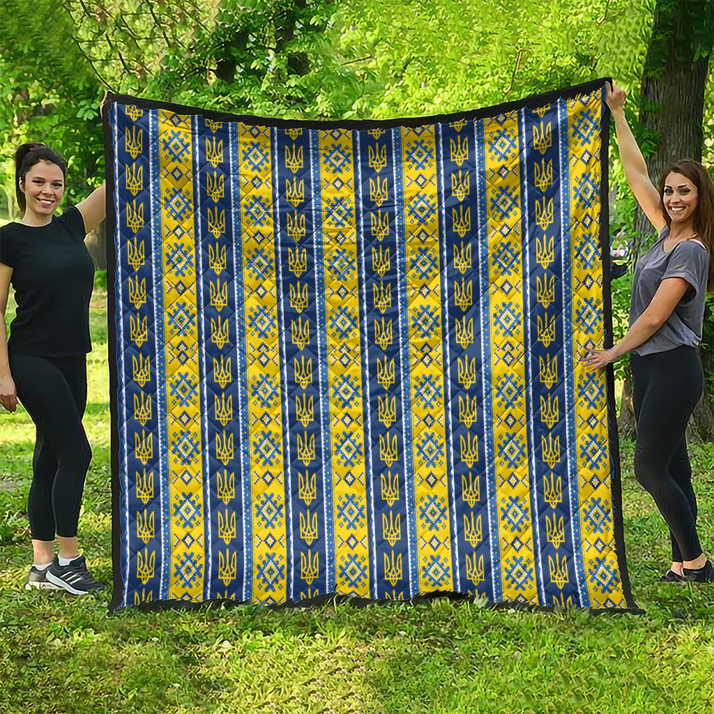 Ukraine Christmas Quilt Ukrainian Trident Pattern